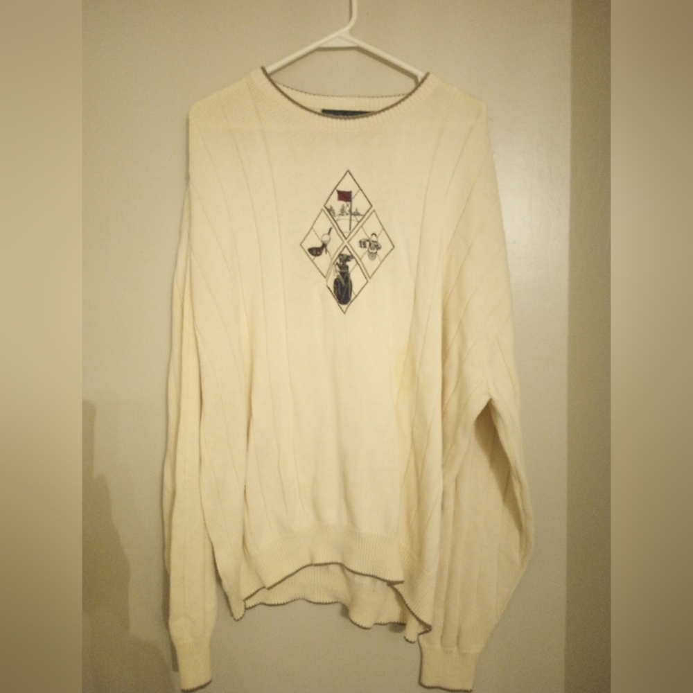 Carmel Vintage Men's Long Sleeve Pullover Golf Design Sweater